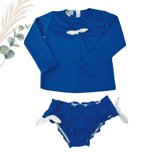 Ensemble anti -UV fille bleu marine