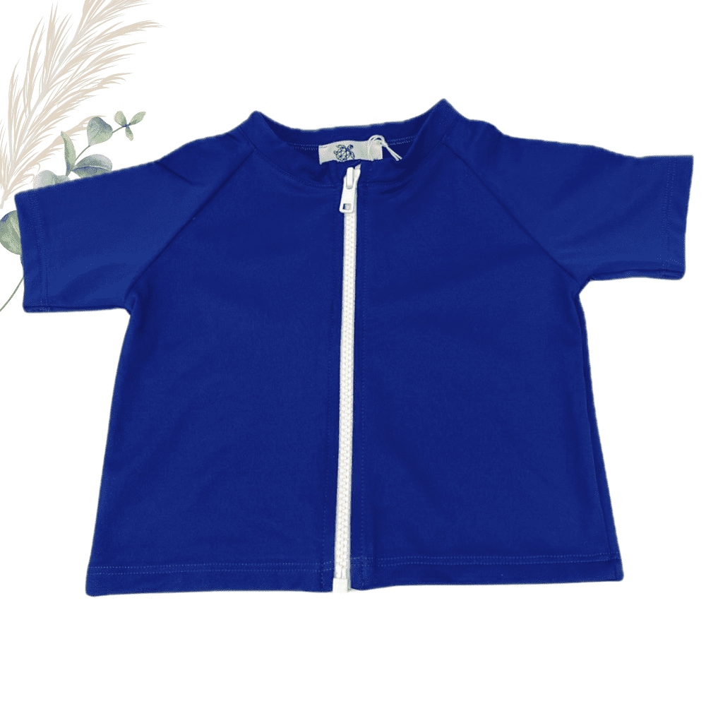 Navy blue short-sleeved anti-UV t-shirt