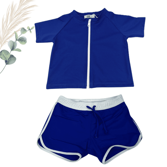 Short de bain anti-UV bleu marine