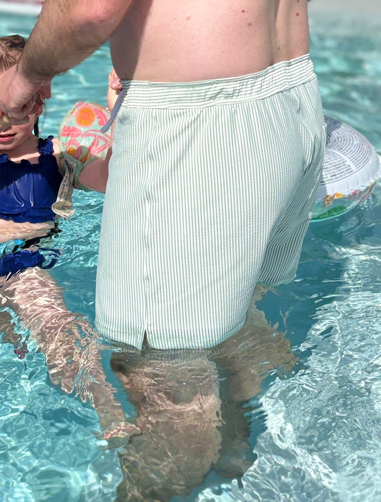 Short de bain homme seersucker
