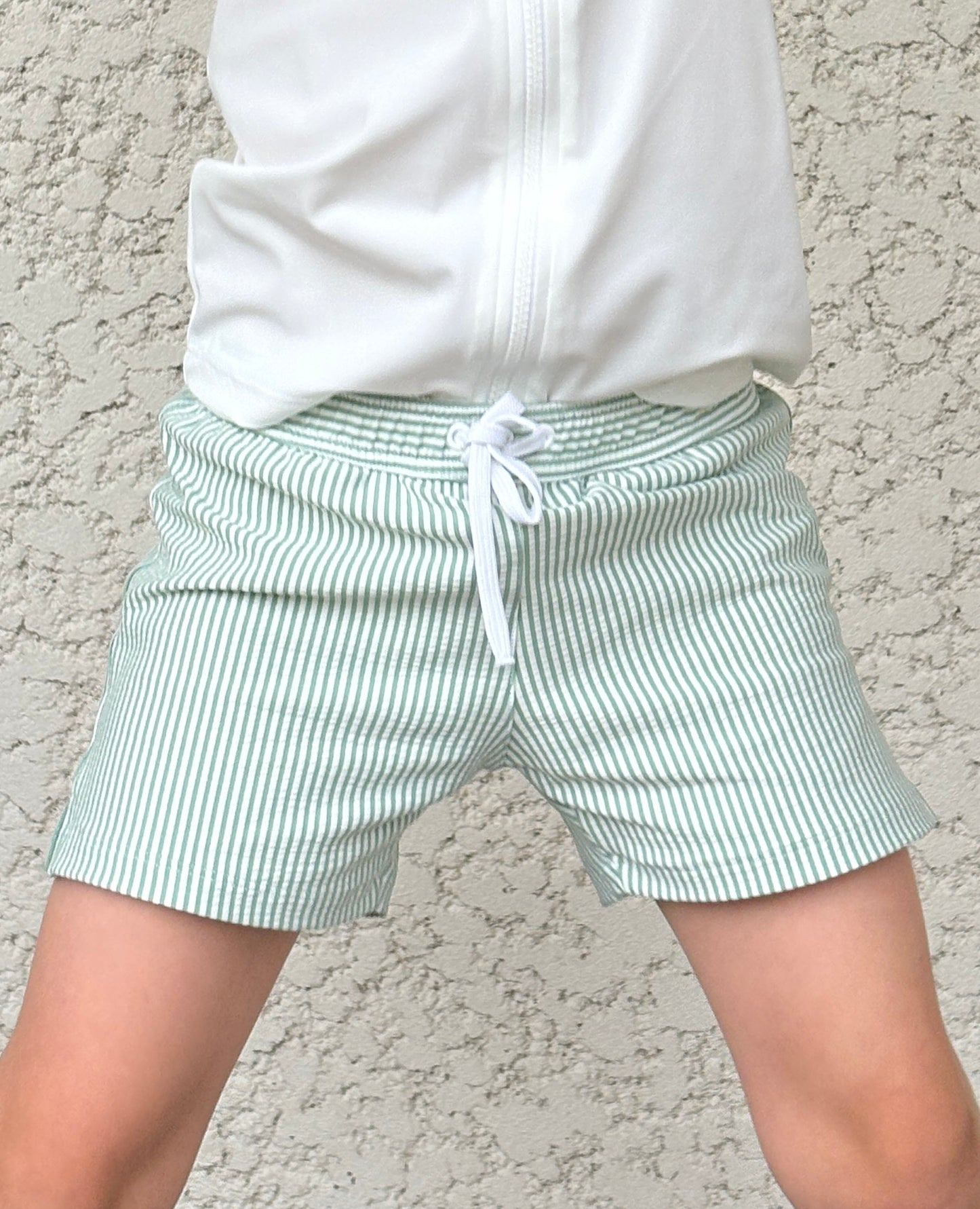 Short de bain anti-UV seersucker garçon