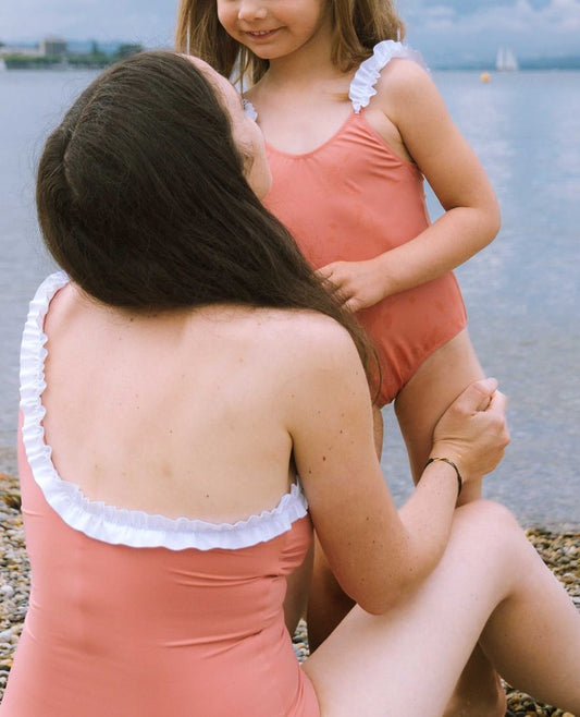 Maillot de bain fille 1 pièce à volants