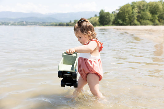 Maillot de bain bébé terracotta