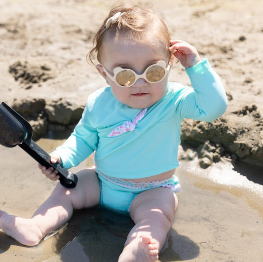 Ensemble Anti-UV Menthe Bébé avec Ouverture Facile