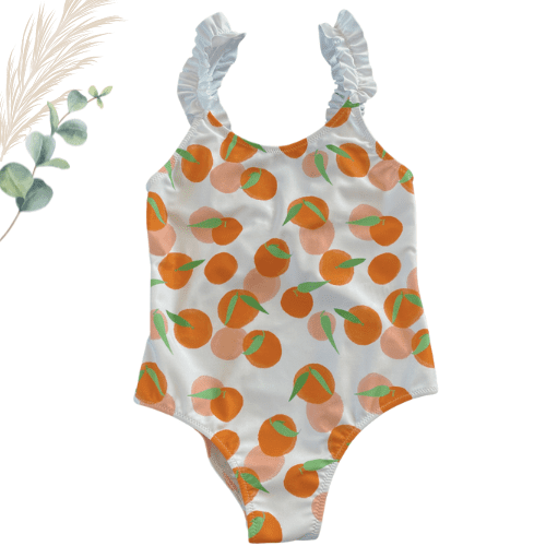Maillot de bain fille 1 pièce clémentines